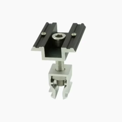 ALUMERO Abrazadera intermedia tipo Click 2.1 con pasador negra 33–50